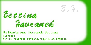 bettina havranek business card